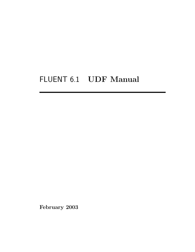 Fluent 6 1 Udf Manual Manualzz