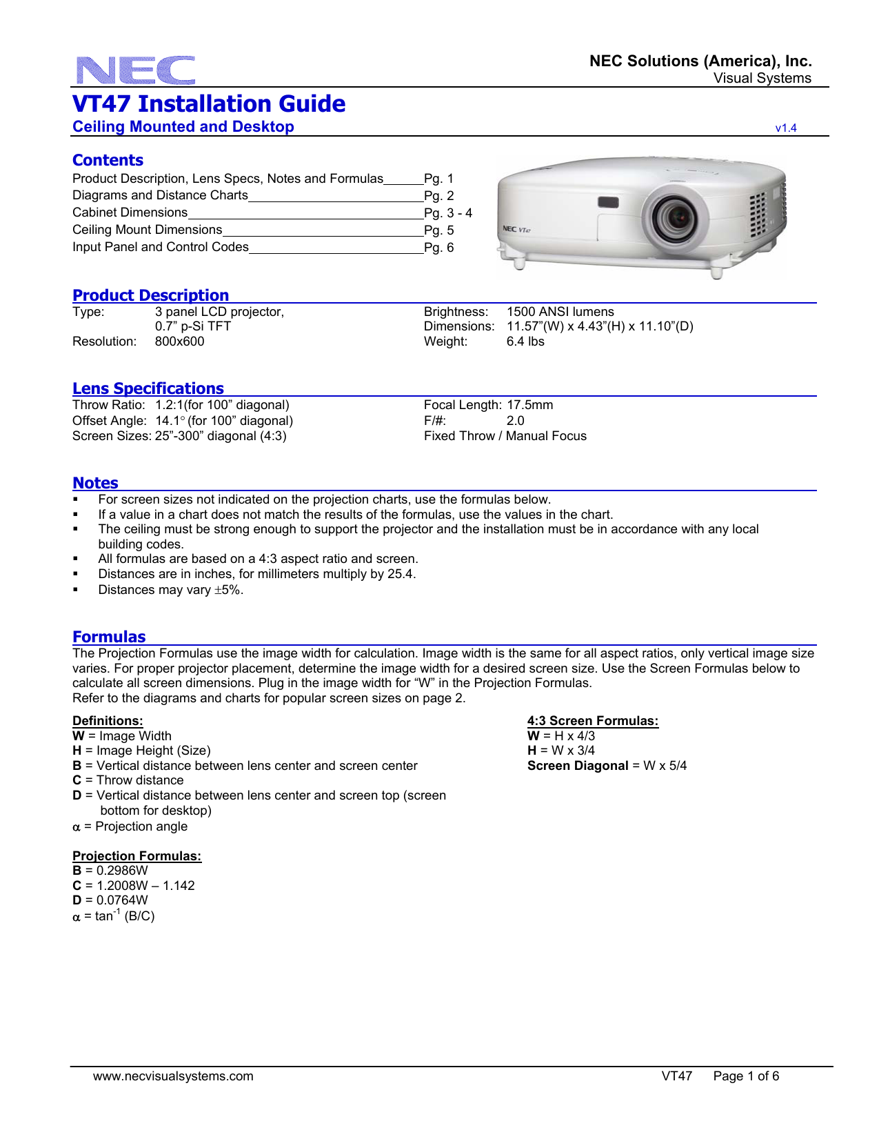 Visual Systems Nec Display Solutions Of America Manualzz Com