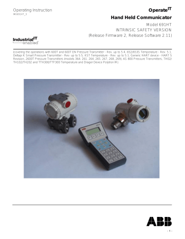 ABB 691HT Operating Instructions Manual | Manualzz