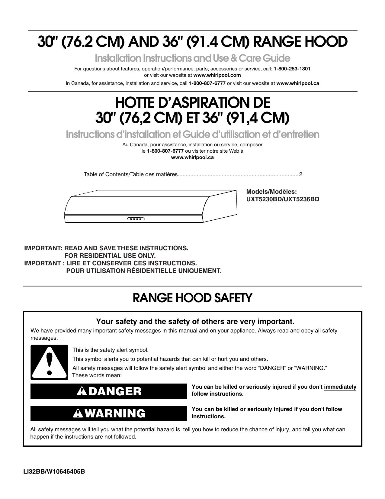 Whirlpool UXT5236BDS Oven Installation Instruction Manualzz