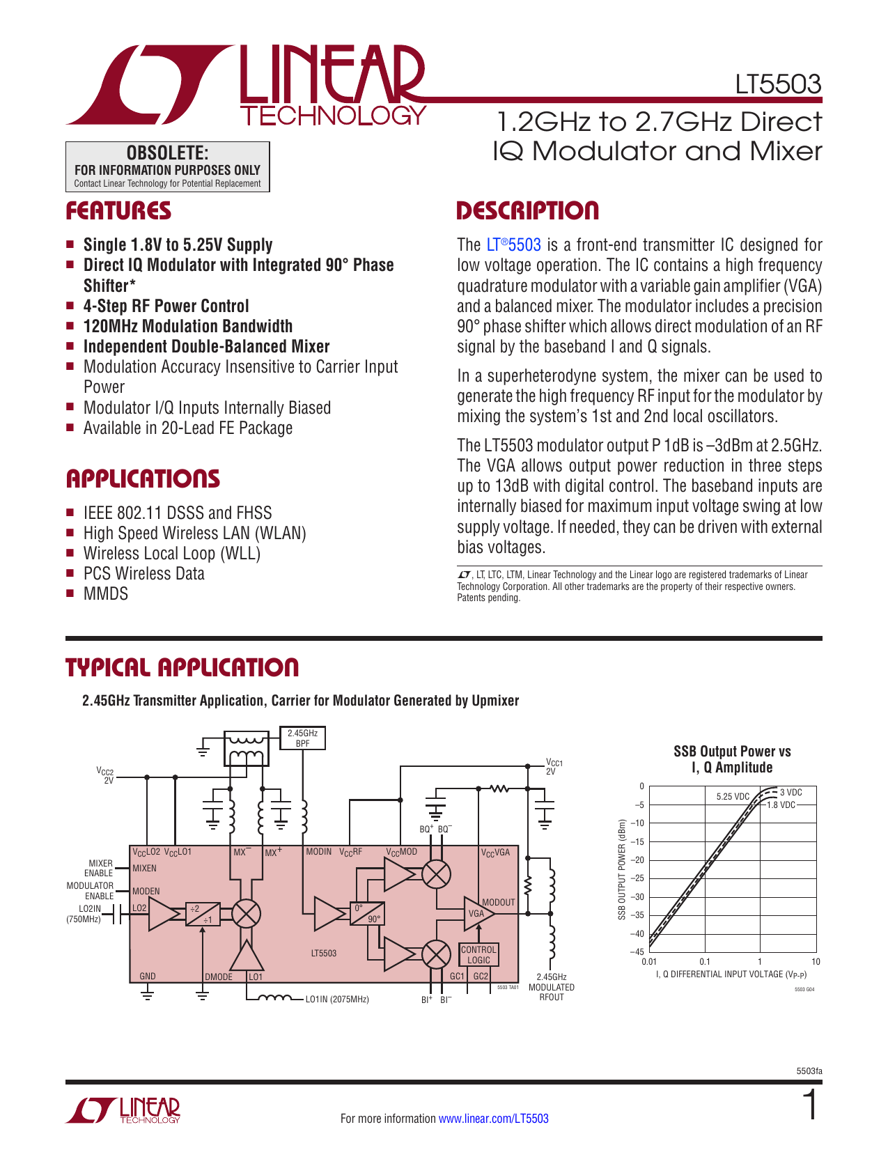 1.2GHz Active Receive RF Mixer IC 400MHz 10 pieces 