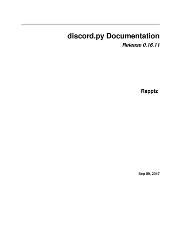 Discord Py Documentation Manualzz