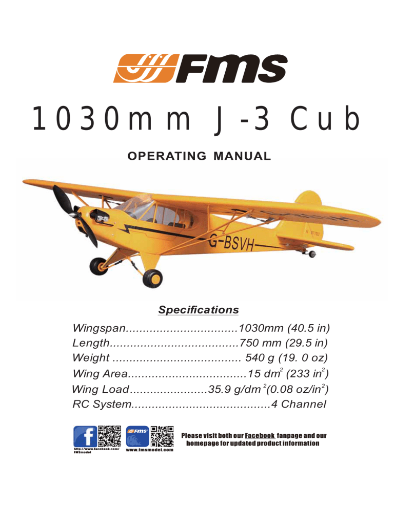 1030mm F J3 Cub Manualzz