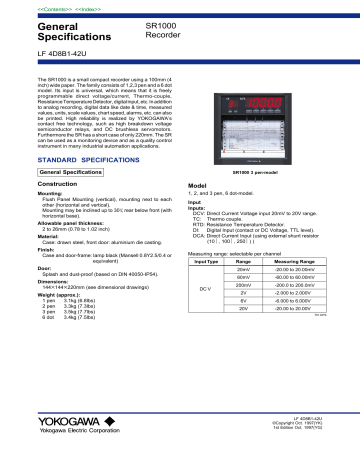 SR1000 Recorder Instruction Manual | Manualzz