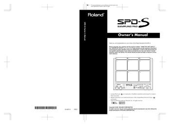 Roland SPD-S Owner Manual | Manualzz