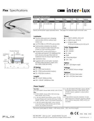 Flex Specifications | Manualzz