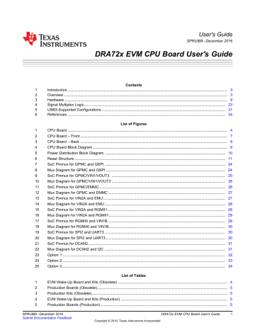 Texas Instruments Dra72x Evm Cpu Board User Guide Manualzz
