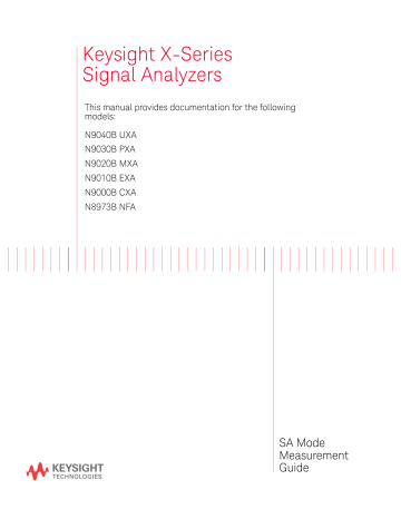 Keysight X-Series Signal Analyzers | Manualzz