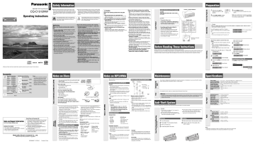Panasonic CQC1312NW User manual | Manualzz