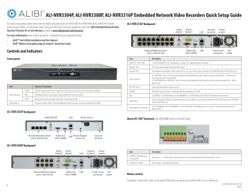 ALI-NVR3304P, ALI-NVR3308P, ALI-NVR3316P | Manualzz