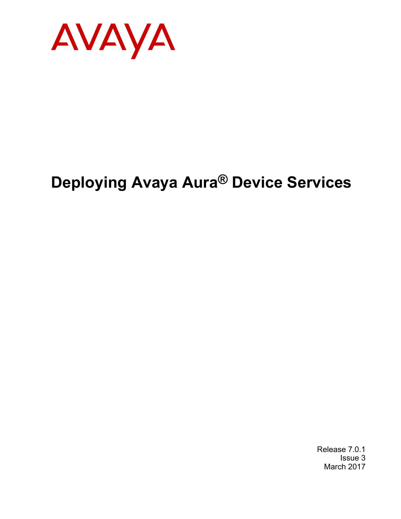 Deploying Avaya Aura® Device Services Manualzz