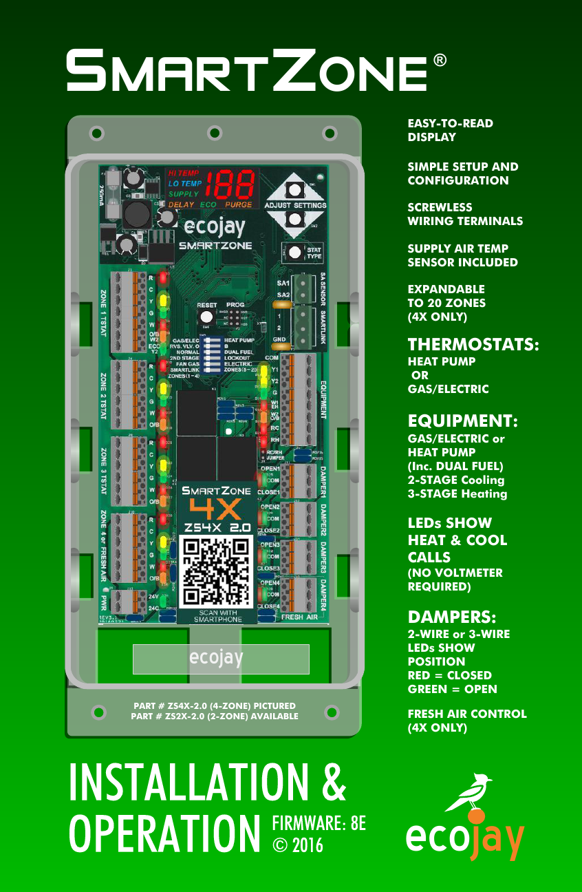 Ecojay Zs4x 2 0 Hvac Control Installation Manual Manualzz