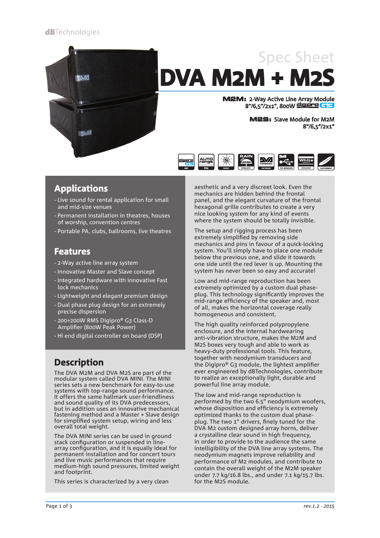 DVA M2M + M2S - dB Technologies | Manualzz