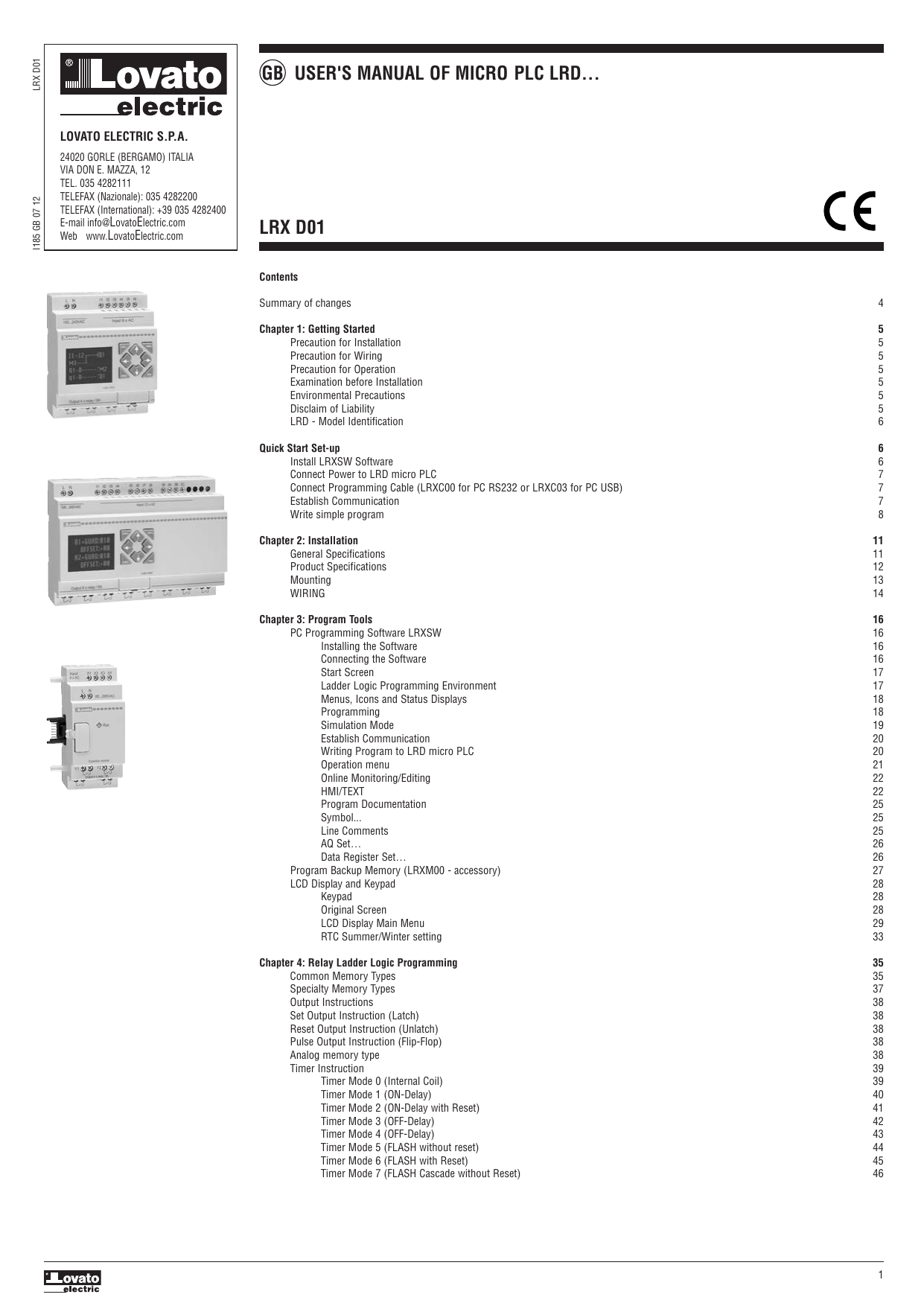 Gb User S Manual Of Micro Plc Lrd Lrx D01 Manualzz