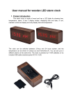 Wooden LED Alarm Clock User Manual