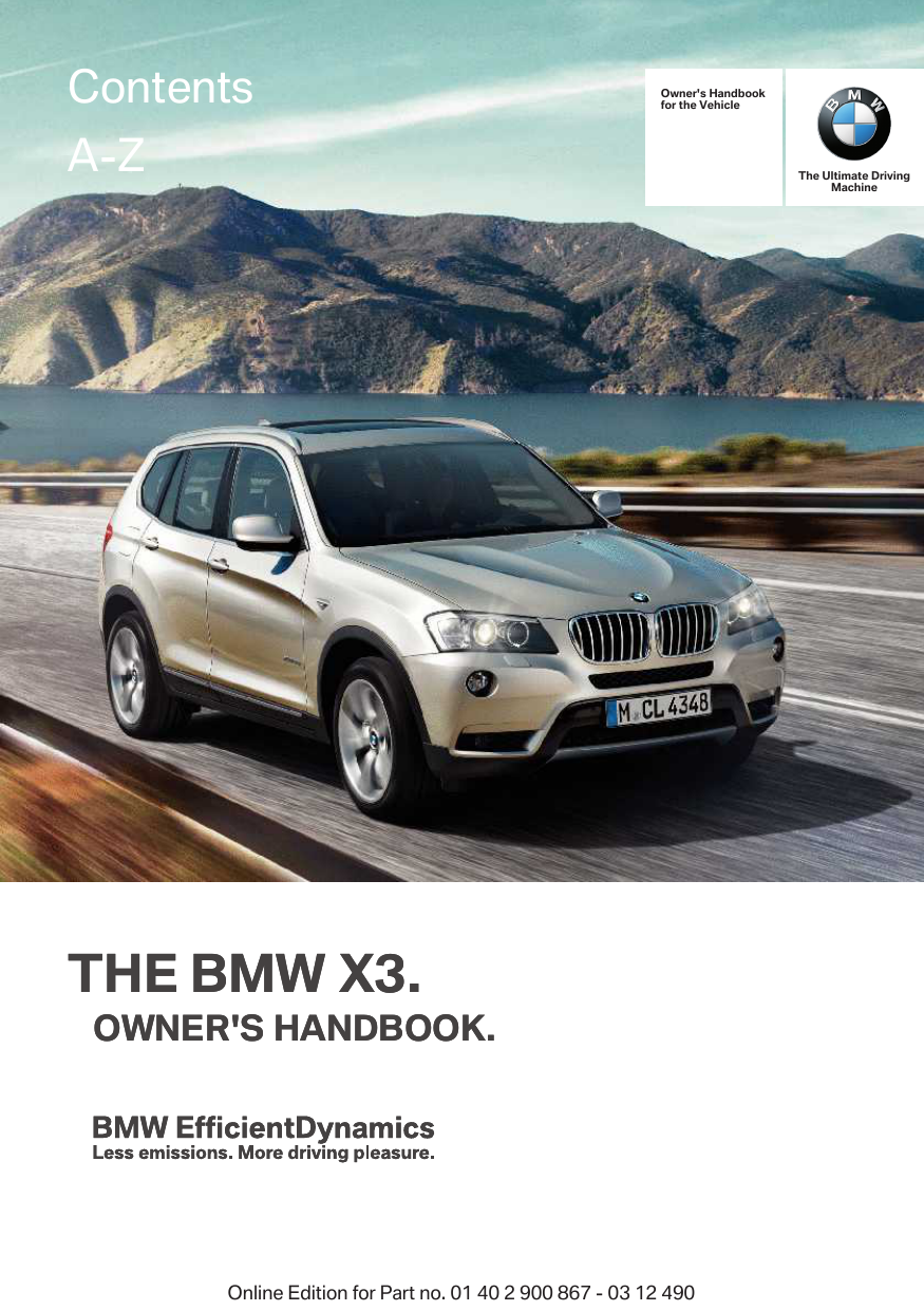 BMW X3 xDrive35i 2013 Owner's Handbook Manual Manualzz