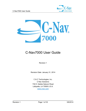 C-Nav7000 User Guide | Manualzz