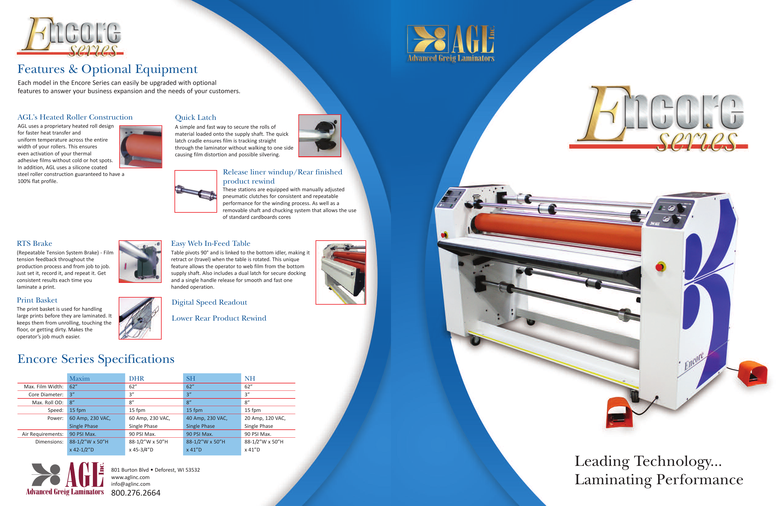 Encore Brochure Advanced Greig Laminators Manualzz