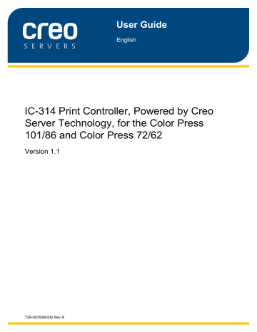 Ic 314 Print Controller Version 1 1 Powered By Creo Server Manualzz