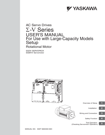 Yaskawa SGMVV Sigma-5 Installation Guide | Manualzz