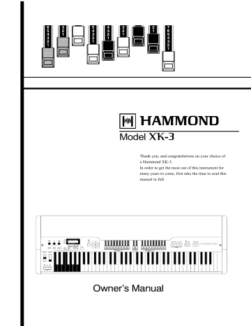 Hammond XK-3 Owner's Manual | Manualzz