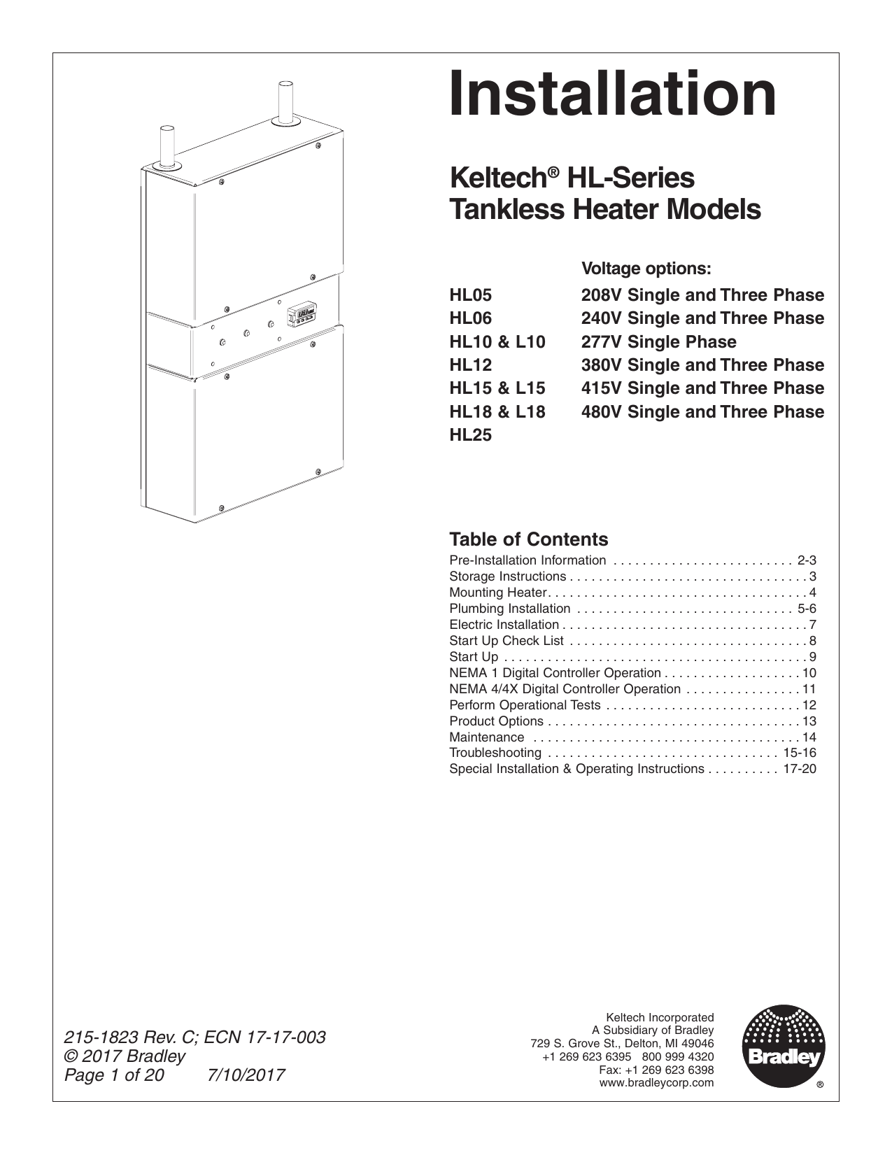 HL-Series Tankless Heater | Manualzz