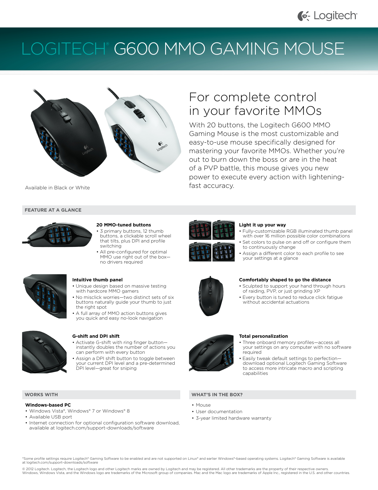 logitech g600 download