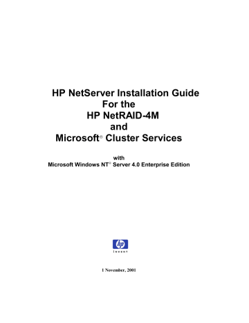 HP NetServer Installation Guide For the HP NetRAID | Manualzz