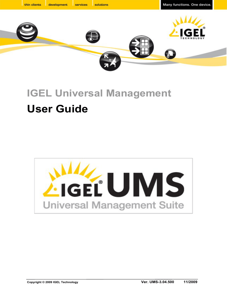 Igel Ums User Guide Manualzz