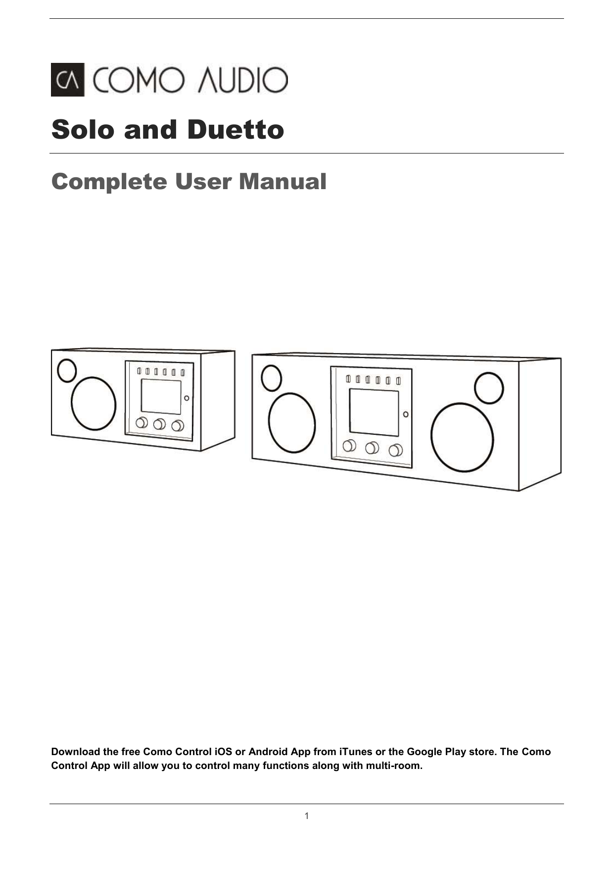 COMO AUDIO DUETTO BLACK - TABLE RADIO - Audio Impact