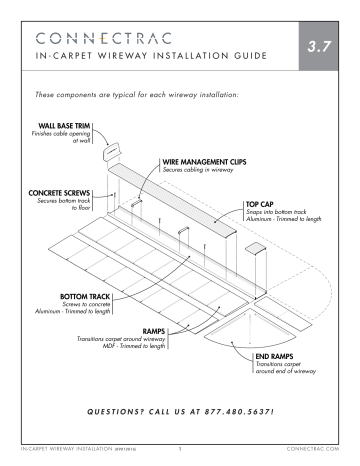 3.7 In-Carpet Wireway Installation Guide | Manualzz