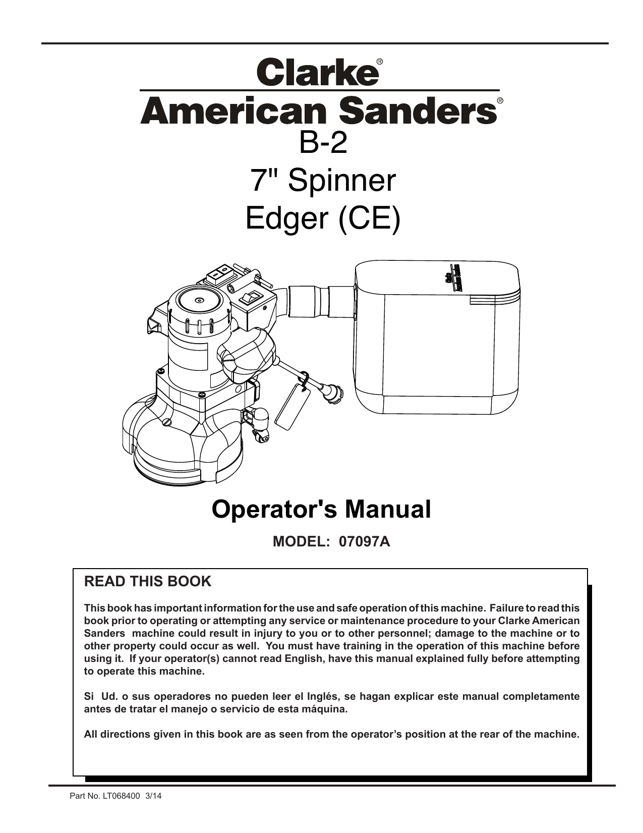Clarke B-2 B2 Floor Edger Motor Bearing Set 51126A and 902550 Edger Parts