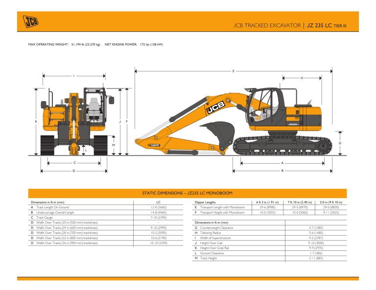 Jcb Tracked Excavator Jz 235 Lc Tier Iii Manualzz