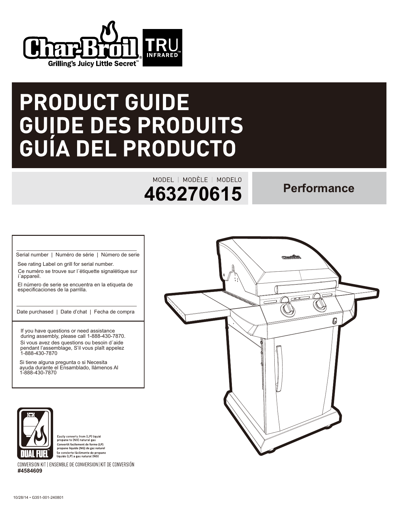 Charbroil 463270615 Bbq And Gas Grill Owner's Manual | Manualzz