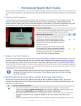 Paramount ME II, MX, MX+, MYT Quick Start Guide