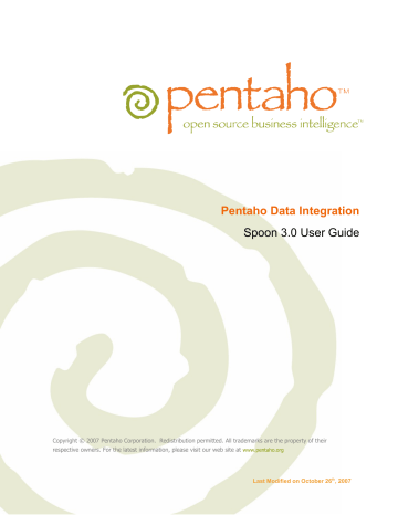 Pentaho Data Integration | Manualzz
