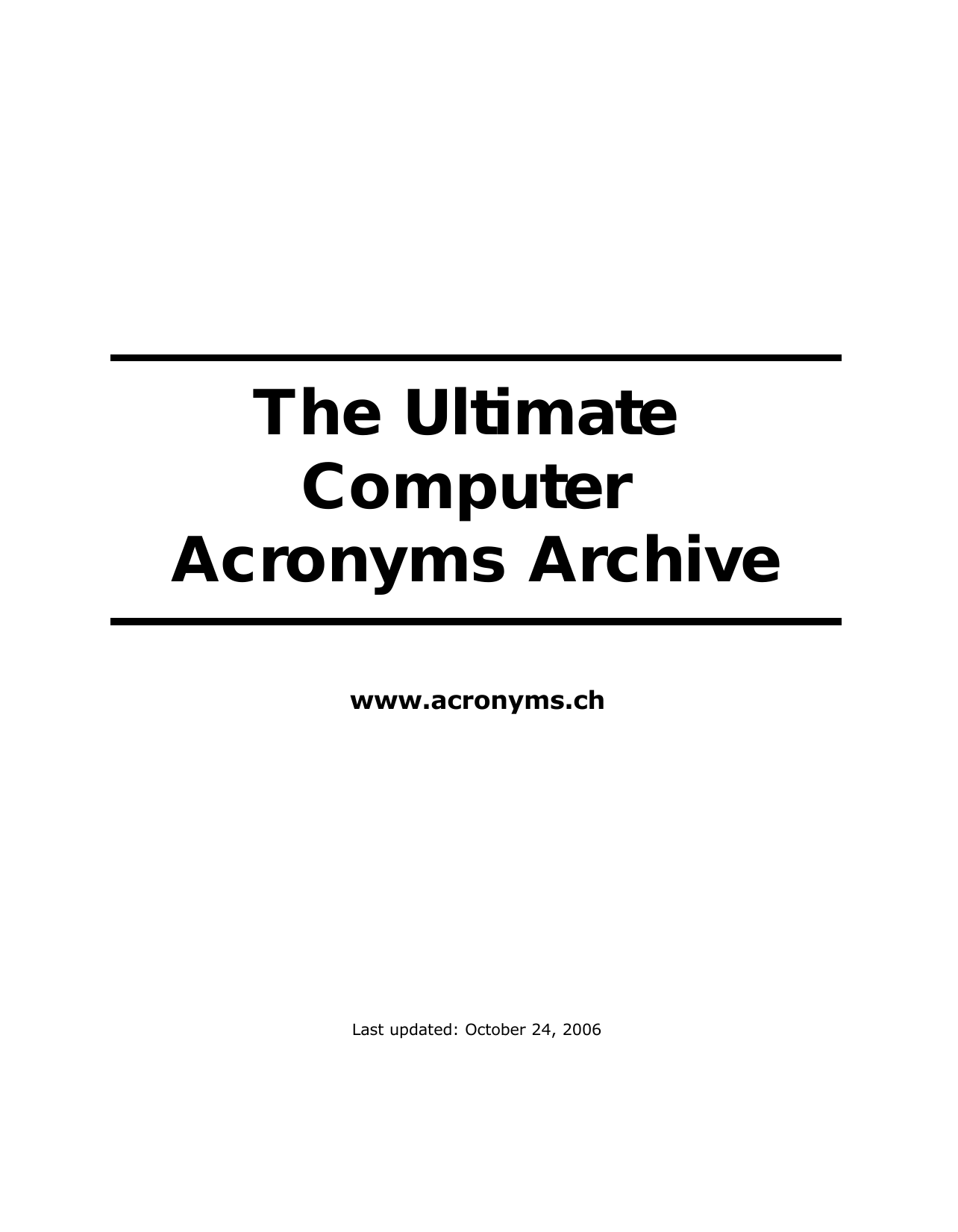 The Ultimate Computer Acronyms Archive Manualzz