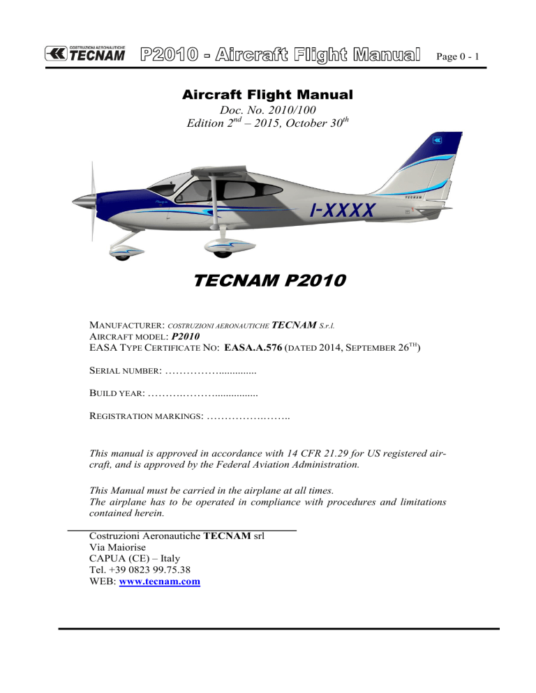 tecnam p2010 - Breda Aviation | Loss of attitude information