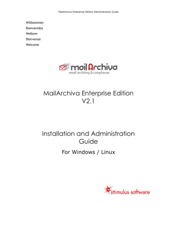 Mailarchiva Enterprise Edition V2 1 Installation And Administration Manualzz