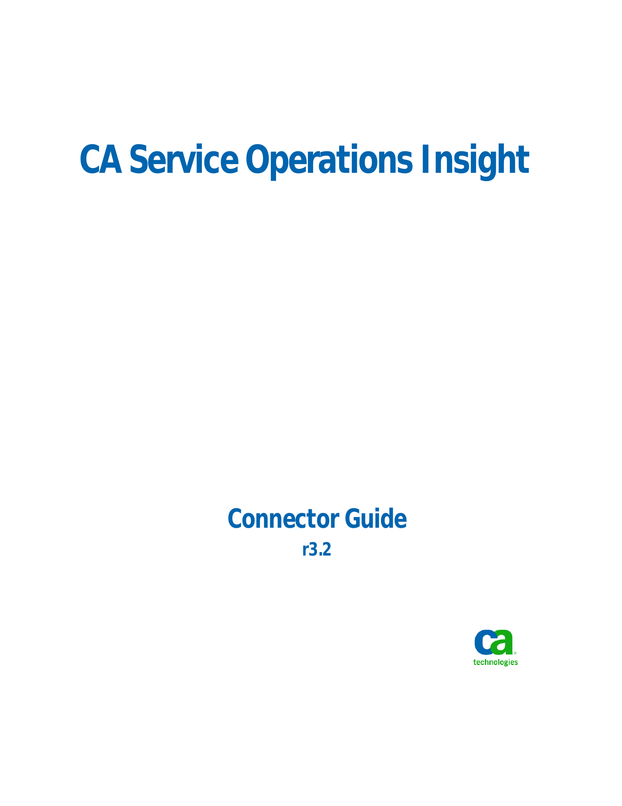 CA Service Operations Insight Connector Guide Manualzz