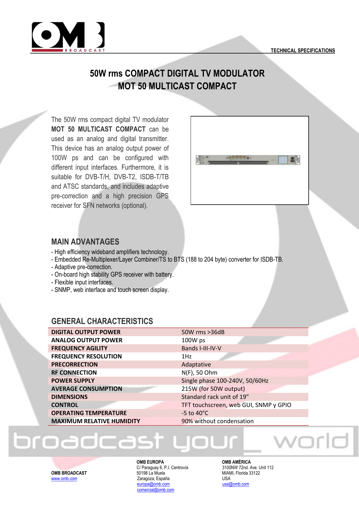 50w Rms Compact Digital Tv Modulator Mot 50 Manualzz
