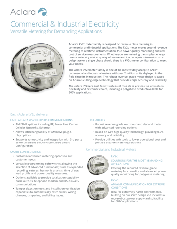 kV2c and kV2c+ commercial and industrial meters | Manualzz