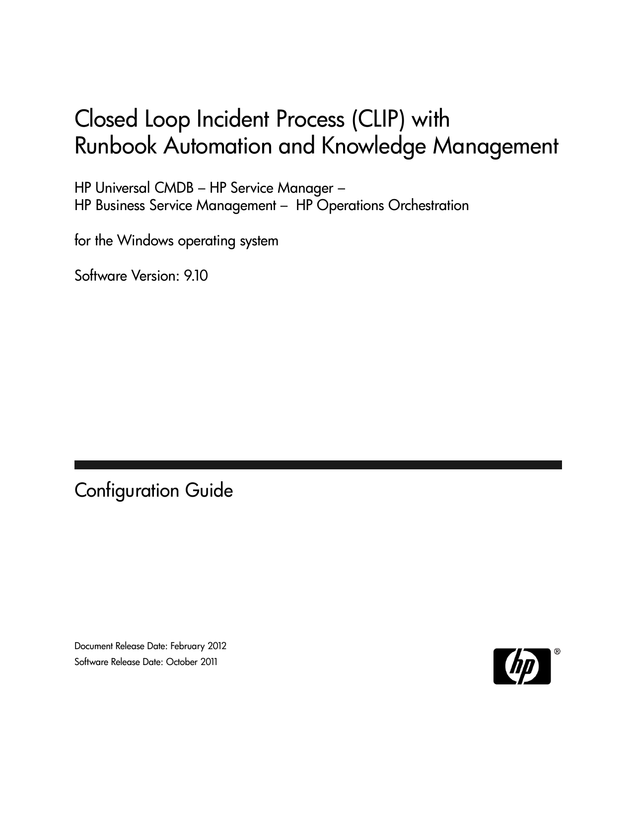 Hp Service Manager 9 User Manual