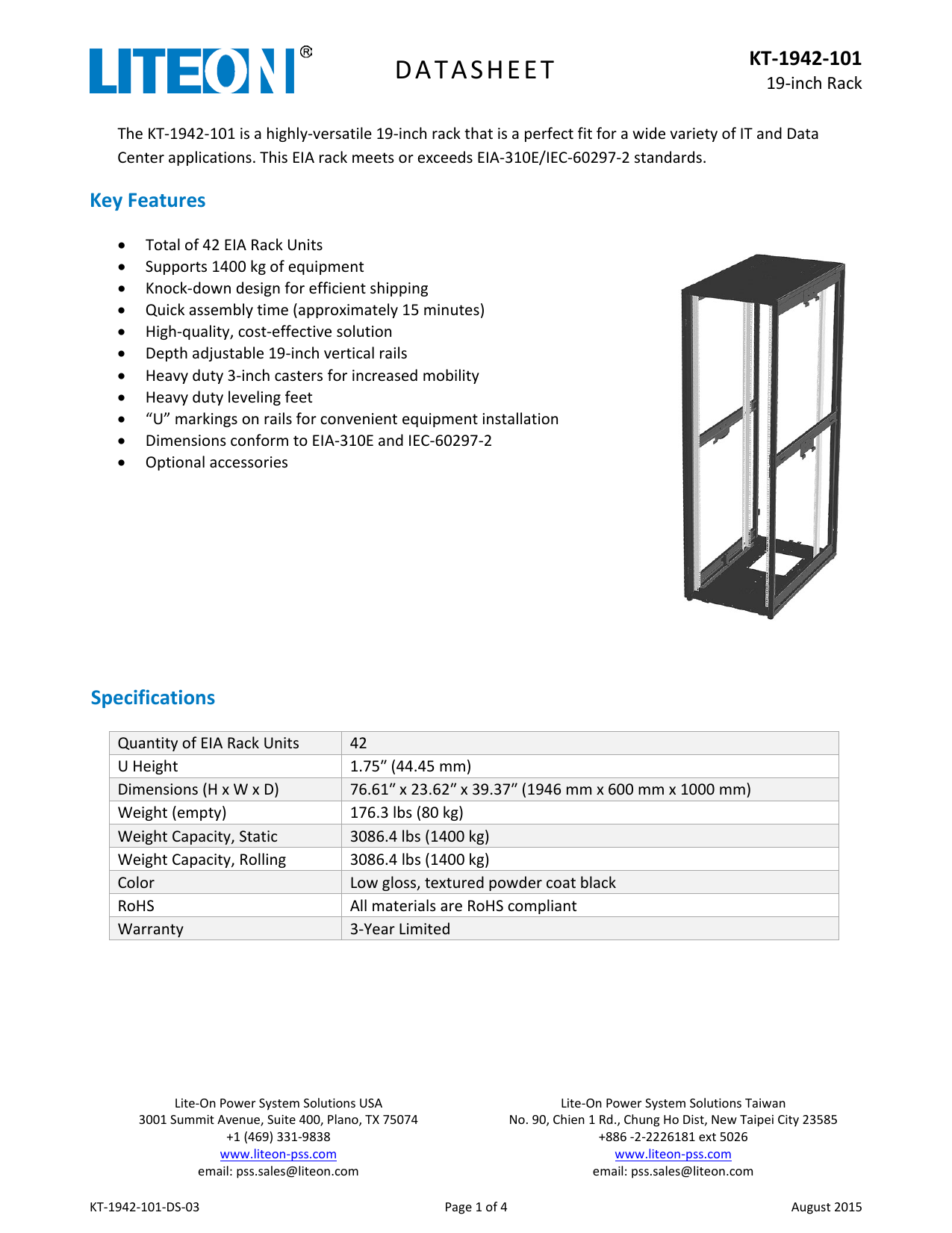 19inch Rack Datasheet Lite Manualzz