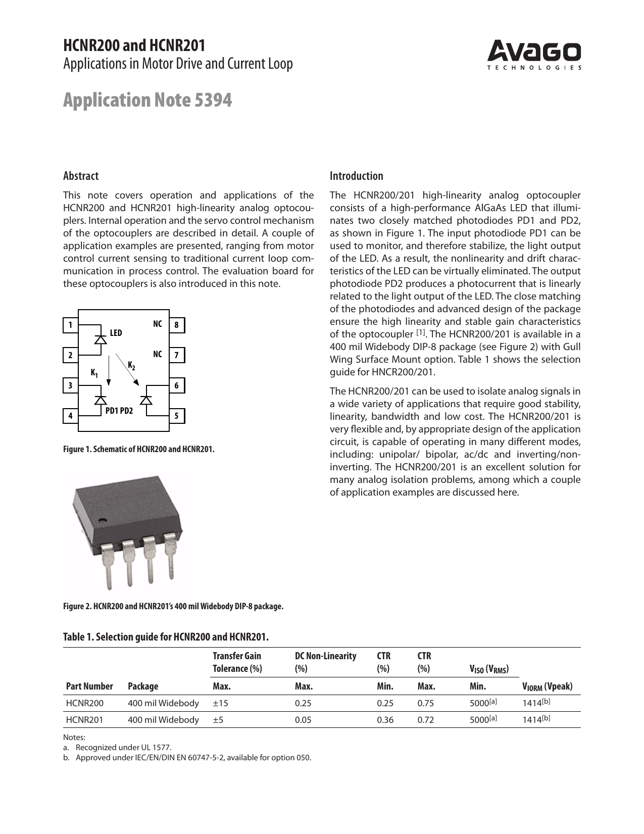 5PCS HCNR201 High-Linearity Analog Optocouplers DIP8
