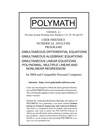 polymath software manual