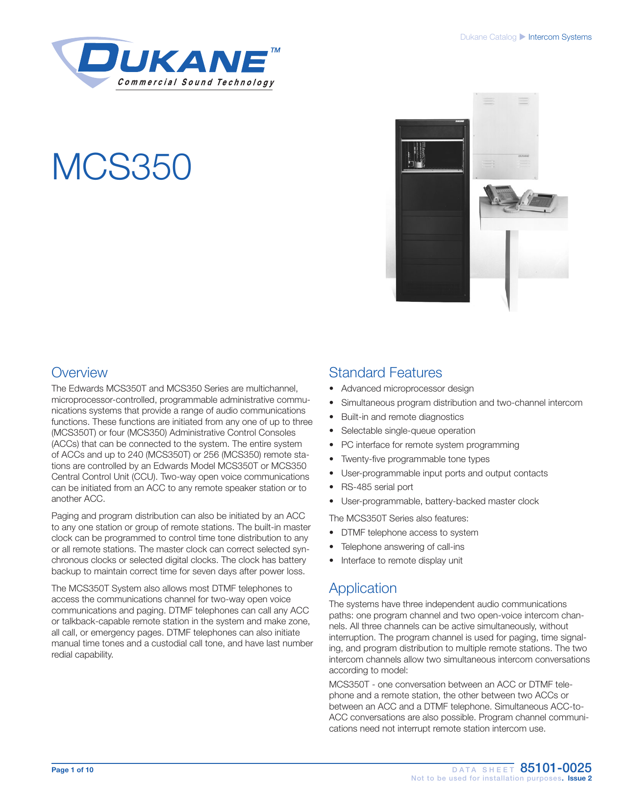 Edwards Data Sheet Dukane Catalog 85101 Manualzz