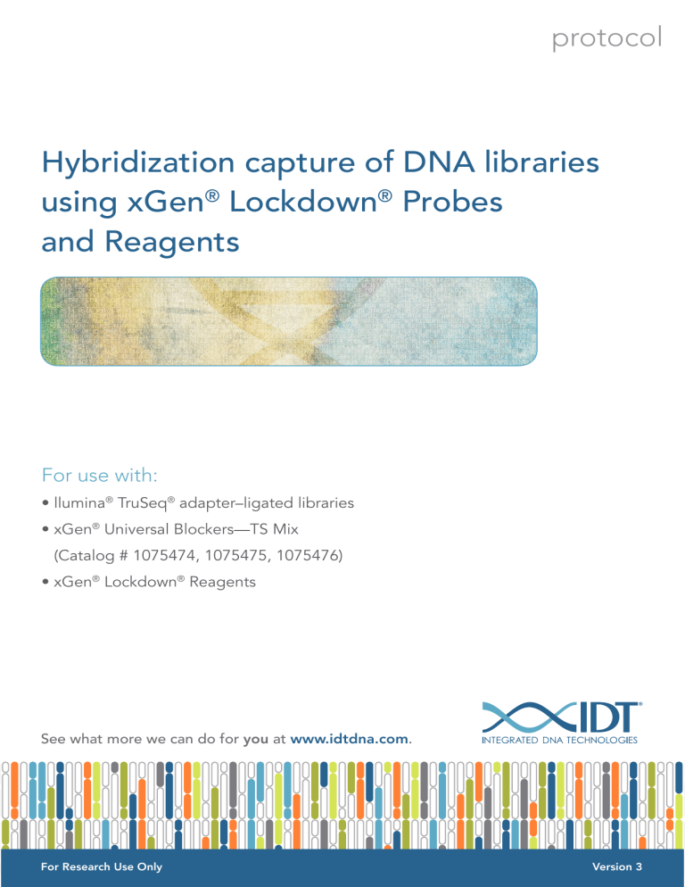 dna libraries using xgen
