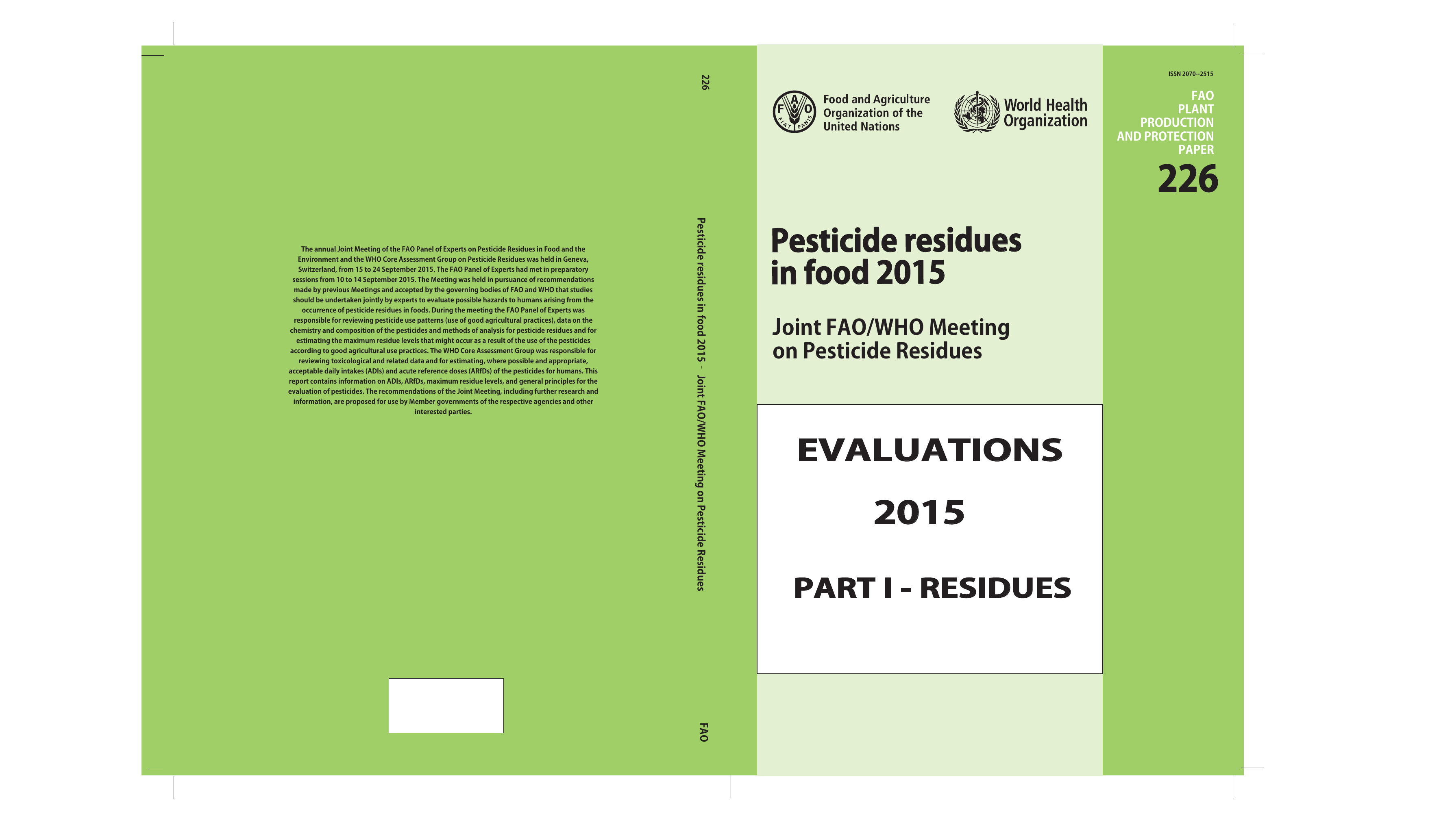 Pesticide residues in food 2015 - Food and Agriculture Organization |  Manualzz