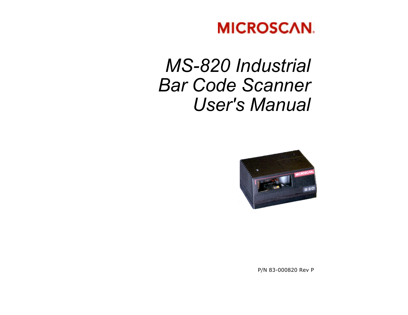 Omron MS820 Industrial Barcode Scanner User's manual Manualzz